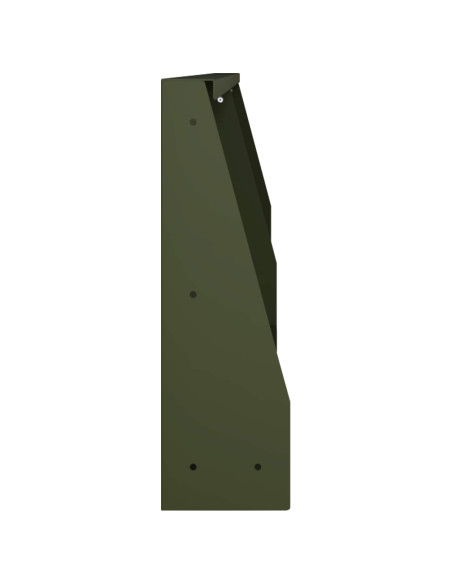 Muro di contenimento 2 pz 100 x 12 x 30 cm Acciaio Verde Oliva