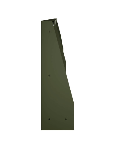 Muro di contenimento 4 pz 100 x 12 x 30 cm Acciaio Verde Oliva