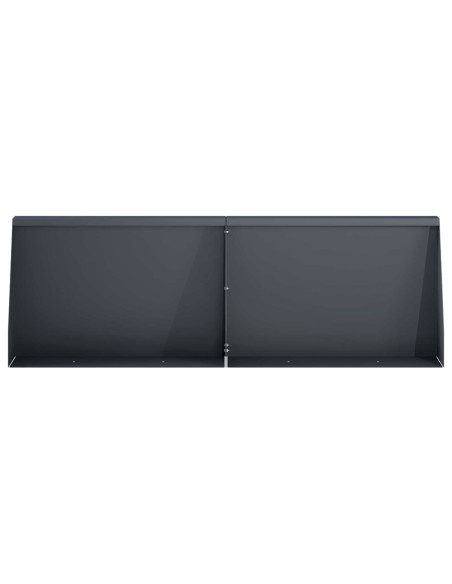 Muro di contenimento 2 pz 60 x 12 x 30 cm Acciaio Antracite