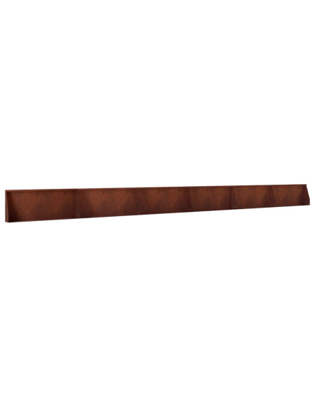 Muro di contenimento 6 pz 100 x 12 x 30 cm Acciaio Corten