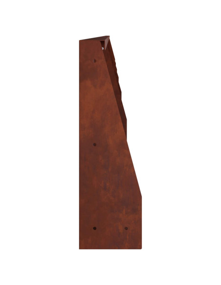 Muro di contenimento 6 pz 100 x 12 x 30 cm Acciaio Corten