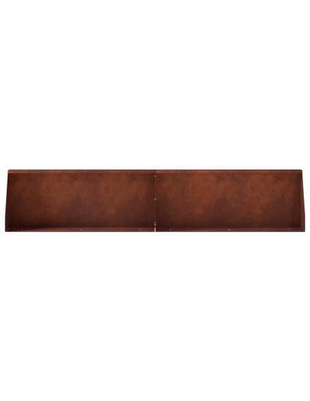 Muro di contenimento 2 pz 100 x 12 x 30 cm Acciaio Corten