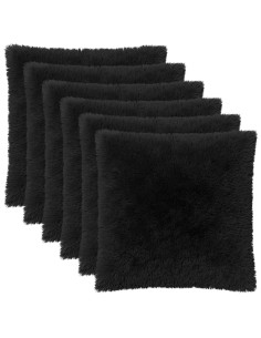 Federa 6 pcs HEERLEN Nero 65 x 65 cm Fleece PV