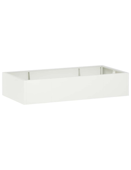 Muro di contenimento 6 pz 200 x 100 x 30 cm Acciaio Bianco
