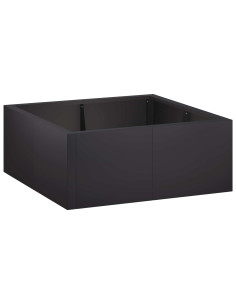 Muro di contenimento 4 pz 100 x 100 x 50 cm Acciaio Nero