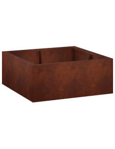 Muro di contenimento 4 pz 100 x 100 x 50 cm Acciaio Corten