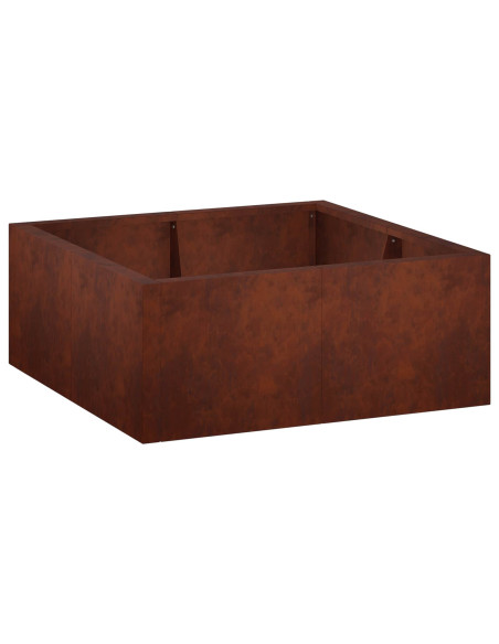 Muro di contenimento 4 pz 100 x 100 x 50 cm Acciaio Corten