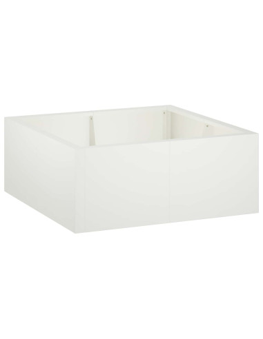 Muro di contenimento 4 pz 100 x 100 x 50 cm Acciaio Bianco