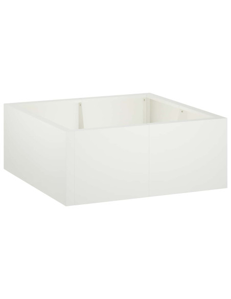 Muro di contenimento 4 pz 100 x 100 x 50 cm Acciaio Bianco