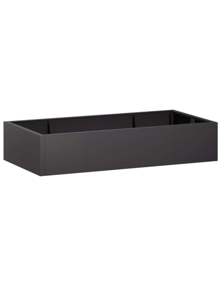 Muro di contenimento 6 pz 200 x 100 x 40 cm Acciaio Nero