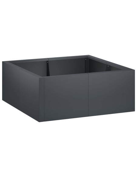 Muro di contenimento 4 pz 100 x 100 x 40 cm Acciaio Antracite