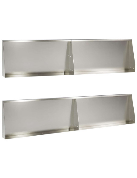 Muro di contenimento 4 pz 100 x 12 x 30 cm Acciaio Inox Argento