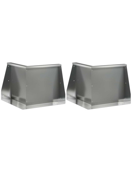 Muro di contenimento 2 pz 50 x 50 x 50 cm Acciaio zincato