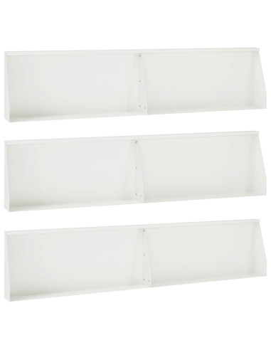 Muro di contenimento 6 pz 100 x 12 x 30 cm Acciaio Bianco
