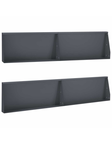 Muro di contenimento 4 pz 100 x 12 x 40 cm Acciaio Antracite
