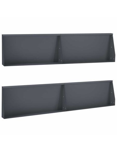 Muro di contenimento 4 pz 100 x 12 x 40 cm Acciaio Antracite