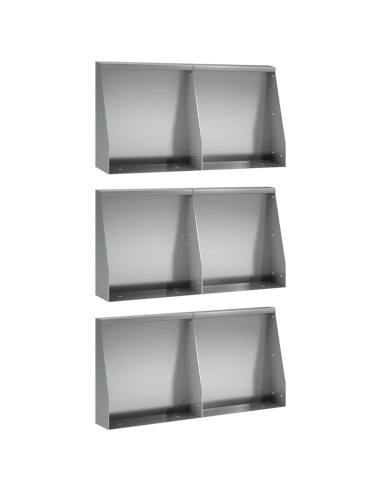 Muro di contenimento 6 pz 40 x 12 x 50 cm Acciaio zincato