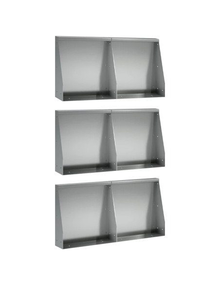 Muro di contenimento 6 pz 40 x 12 x 50 cm Acciaio zincato