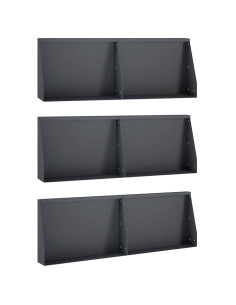Muro di contenimento 6 pz 60 x 12 x 30 cm Acciaio Antracite
