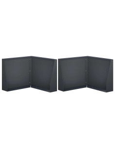 Muro di contenimento 2 pz 50 x 50 x 50 cm Acciaio Antracite