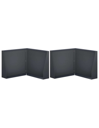 Muro di contenimento 2 pz 50 x 50 x 50 cm Acciaio Antracite