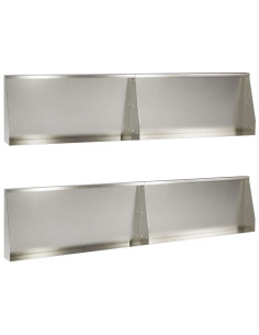 Muro di contenimento 4 pz 100 x 12 x 40 cm Acciaio Inox Argento