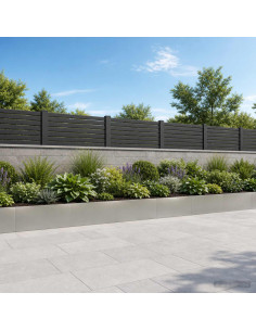 Muro di contenimento 6 pz 100 x 12 x 30 cm Acciaio Inox Argento