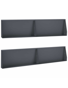 Muro di contenimento 4 pz 100 x 12 x 30 cm Acciaio Antracite
