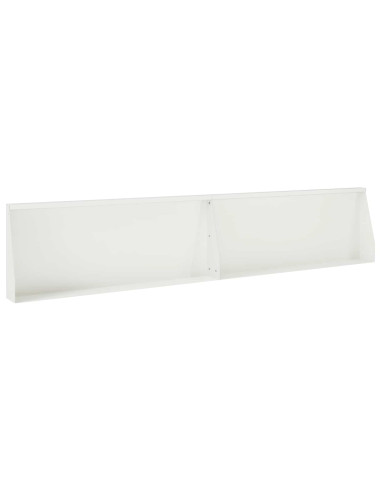 Muro di contenimento 2 pz 100 x 12 x 30 cm Acciaio Bianco