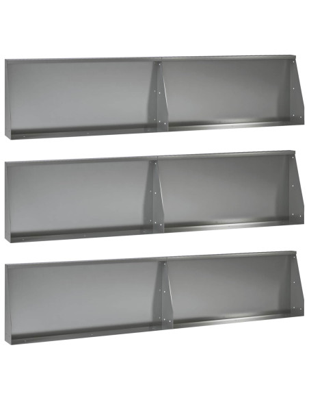 Muro di contenimento 6 pz 100 x 12 x 40 cm Acciaio zincato