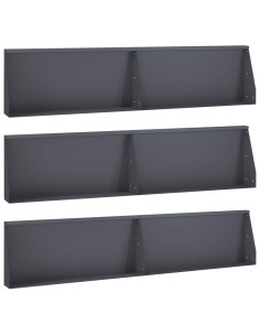 Muro di contenimento 6 pz 100 x 12 x 40 cm Acciaio Antracite