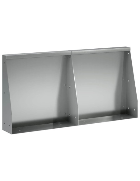 Muro di contenimento 2 pz 40 x 12 x 50 cm Acciaio zincato