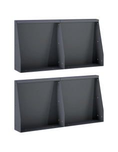 Muro di contenimento 4 pz 40 x 12 x 30 cm Acciaio Antracite