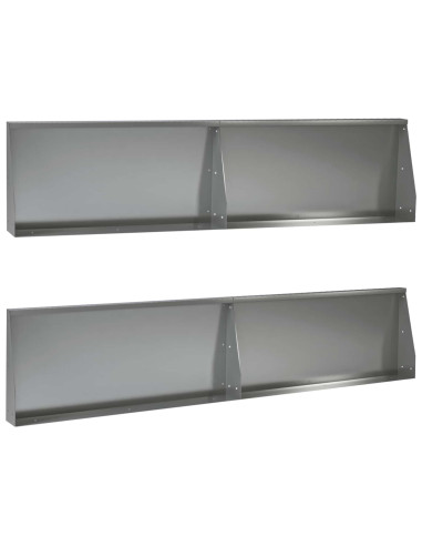 Muro di contenimento 4 pz 100 x 12 x 50 cm Acciaio zincato