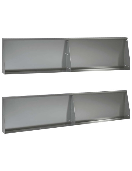 Muro di contenimento 4 pz 100 x 12 x 50 cm Acciaio zincato