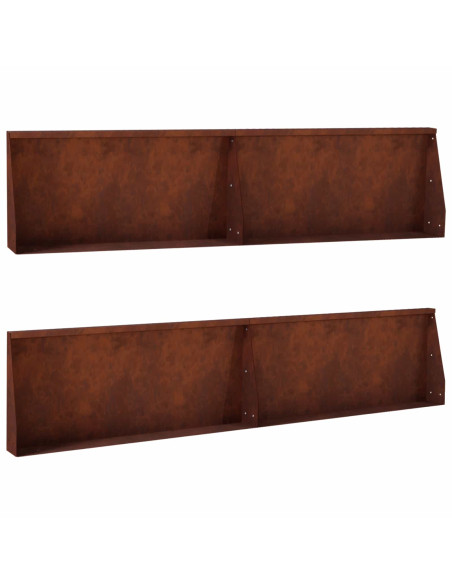 Muro di contenimento 4 pz 100 x 12 x 40 cm Acciaio Corten