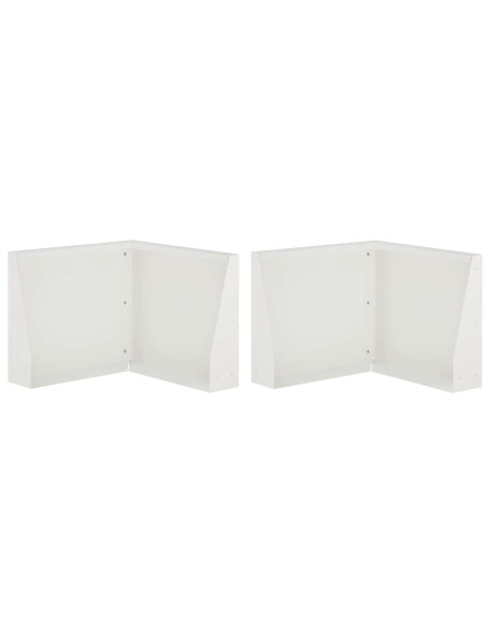 Muro di contenimento 2 pz 50 x 50 x 50 cm Acciaio Bianco