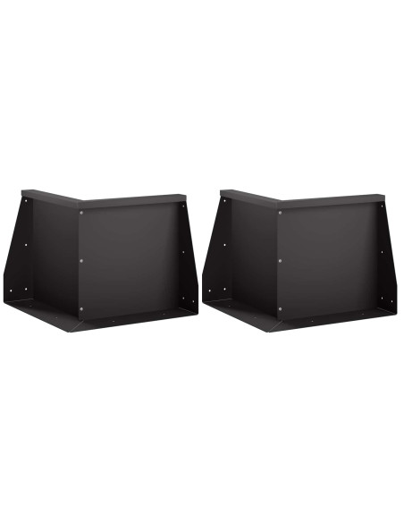Muro di contenimento 2 pz 50 x 50 x 30 cm Acciaio Nero