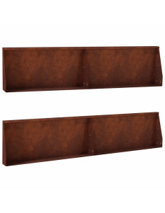 Muro di contenimento 4 pz 100 x 12 x 30 cm Acciaio Corten
