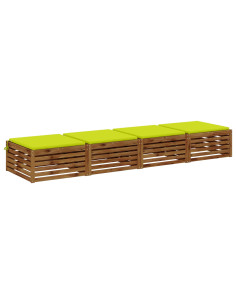 Cuscini per Sedia in 4 Pezzi SOEST 4 pz 100% Poliestere 2