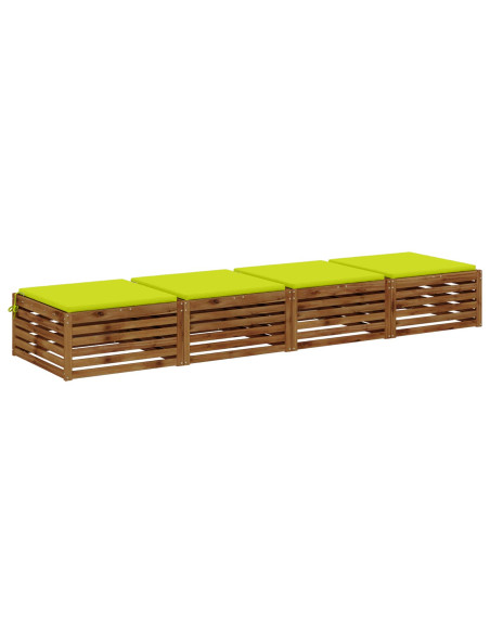 Cuscini per Sedia in 4 Pezzi SOEST 4 pz 100% Poliestere
