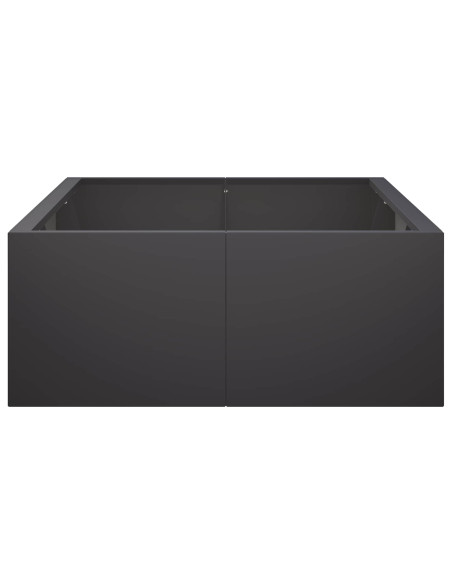 Muro di contenimento 6 pz 200 x 100 x 40 cm Acciaio Nero