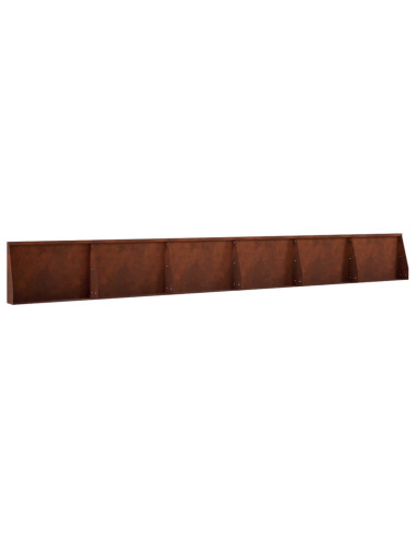 Muro di contenimento 6 pz 60 x 12 x 40 cm Acciaio Corten