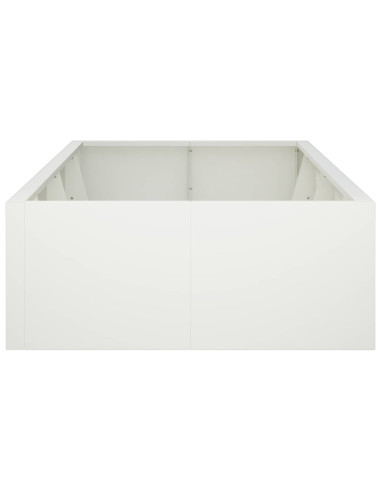 Muro di contenimento 8 pz 300 x 100 x 40 cm Acciaio Bianco