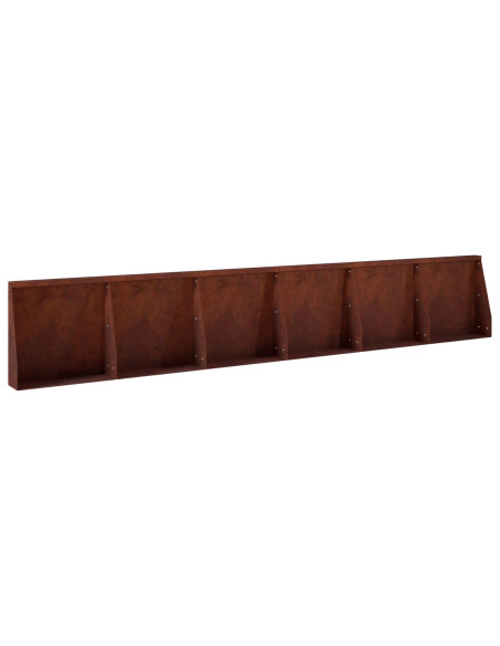 Muro di contenimento 6 pz 40 x 12 x 50 cm Acciaio Corten