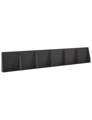 Muro di contenimento 6 pz 40 x 12 x 40 cm Acciaio Nero