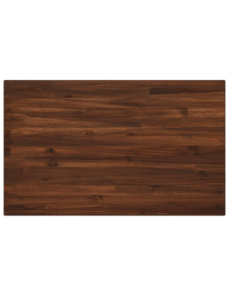 110 x 55 x 75 cm Legno di Acacia Massello Marrone scuro e Nero