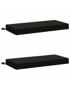 Cuscini per Panchina a 2 Pezzi SOEST 2 pz 100% Poliestere Nero