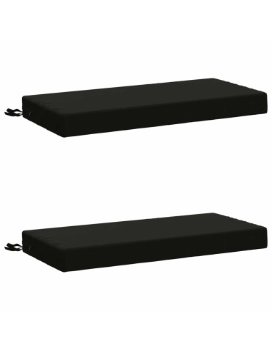 Cuscini per Panchina a 2 Pezzi SOEST 2 pz 100% Poliestere Nero