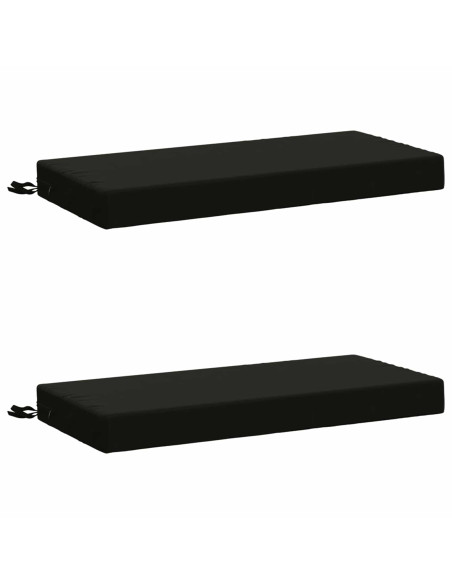 Cuscini per Panchina a 2 Pezzi SOEST 2 pz 100% Poliestere Nero
